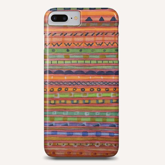  Decorated Stripes Pattern Between Red  Phone Case by Heidi Capitaine