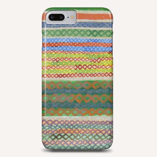 Colorful Stiches on Horizontal Colorful Stripes Phone Case by Heidi Capitaine
