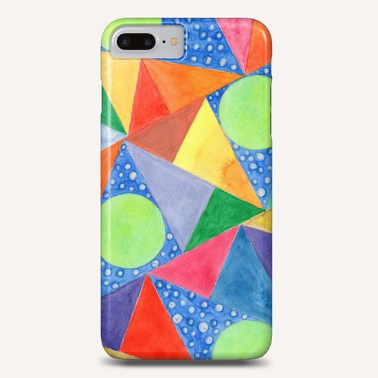 Lime Green Circles within a Cool Triangles Pattern  Phone Case by Heidi Capitaine