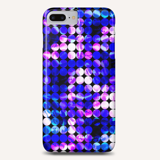 circle pattern abstract background with splash painting abstract in blue and pink Phone Case by Timmy333