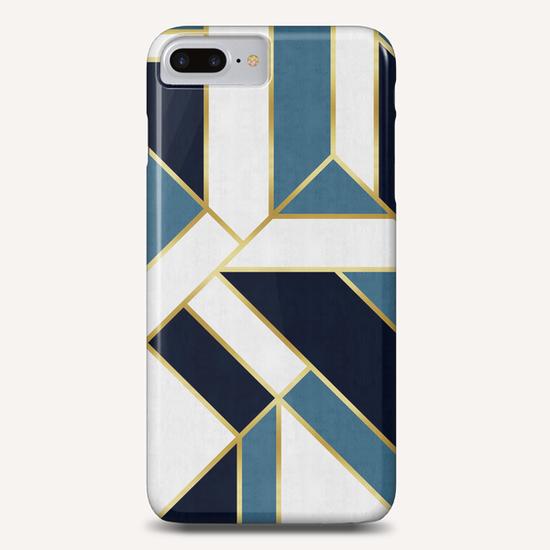 Blue and gold modern art Phone Case by Vitor Costa