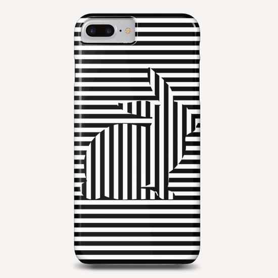 Rabbit Silhouette on Stripes Phone Case by Divotomezove