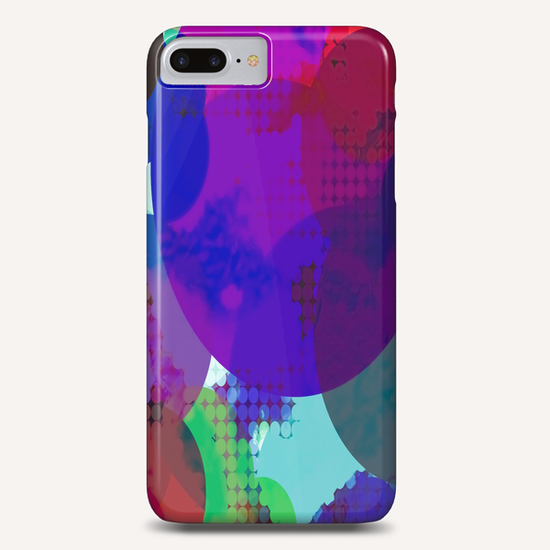 geometric circle pattern abstract in blue purple pink Phone Case by Timmy333