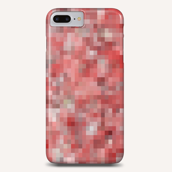 geometric square pixel pattern abstract in red Phone Case by Timmy333