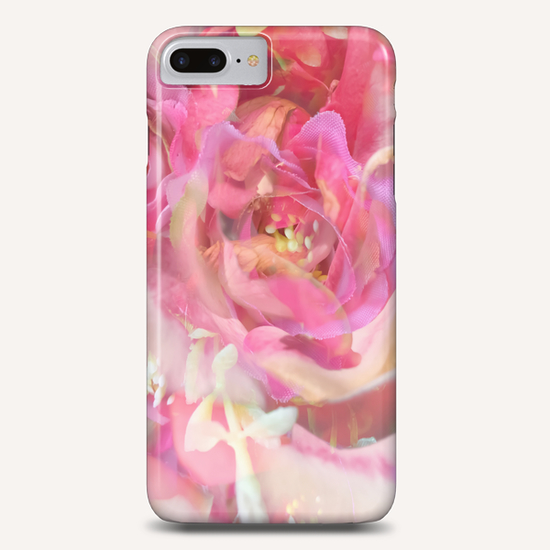blooming pink rose texture abstract background Phone Case by Timmy333