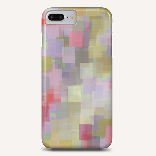 geometric square pattern abstract background in pink blue green Phone Case by Timmy333