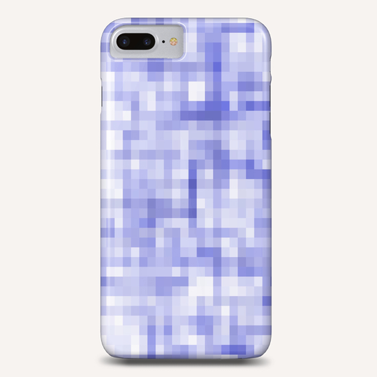 geometric square pixel pattern abstract background in blue Phone Case by Timmy333