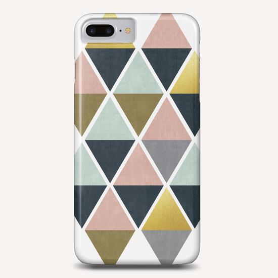 Colorful and golden triangles Phone Case by Vitor Costa