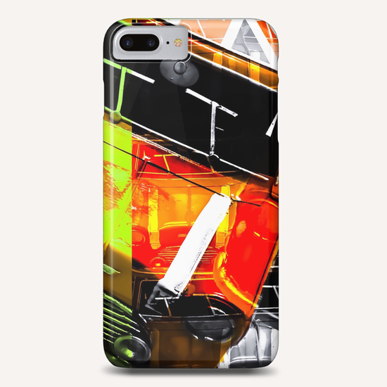psychedelic Mini Cooper orange sport car abstract background Phone Case by Timmy333