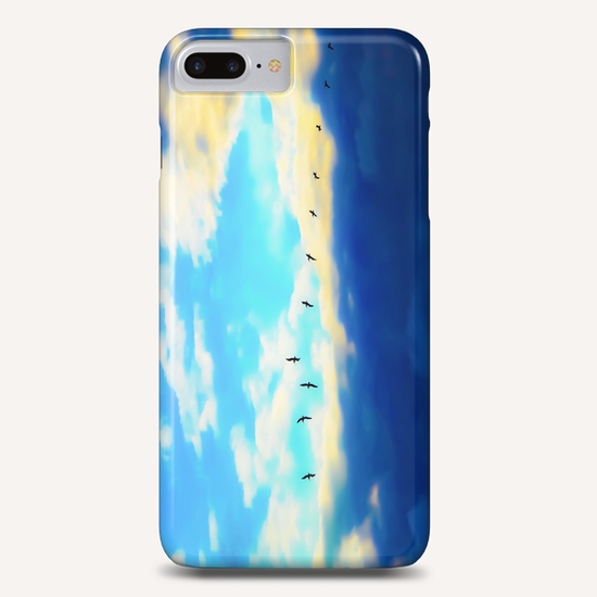 birds flying over with blue cloudy sky Phone Case by Timmy333