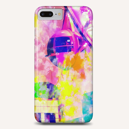 Ferris wheel and modern building at Las Vegas, USA with colorful painting abstract background Phone Case by Timmy333