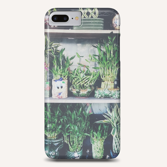 green bamboo plant in the vase pattern background Phone Case by Timmy333