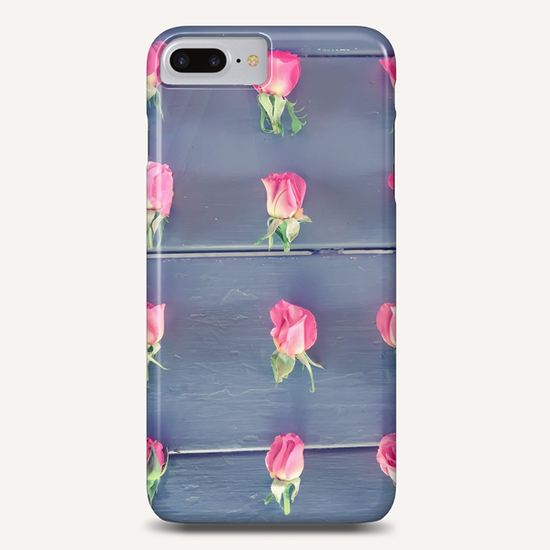 pink baby roses on the wooden table Phone Case by Timmy333