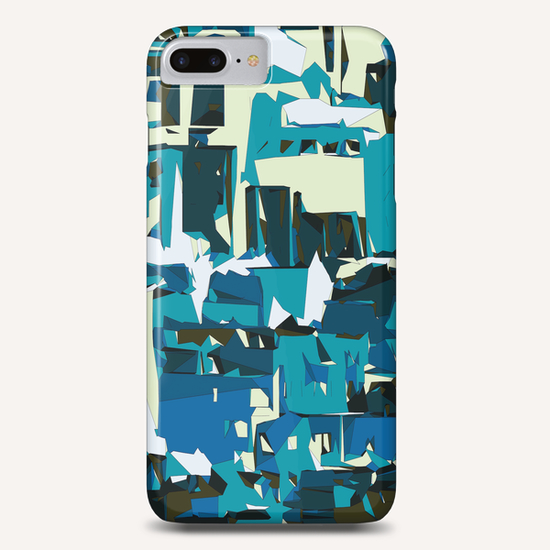 green blue yellow and dark blue painting abstract background Phone Case by Timmy333