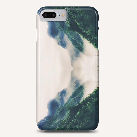 green mountains with ocean view and foggy sky Phone Case by Timmy333