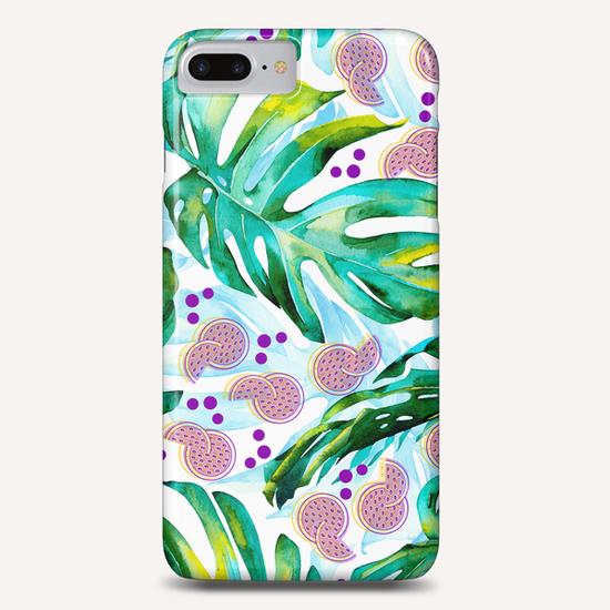 Tropical leaf and fruits Phone Case by mmartabc