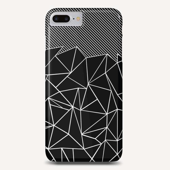 Ab Lines 45 Black Phone Case by Emeline Tate