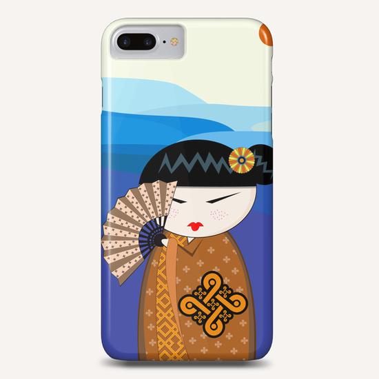 Brown kokeshi Phone Case by PIEL Design