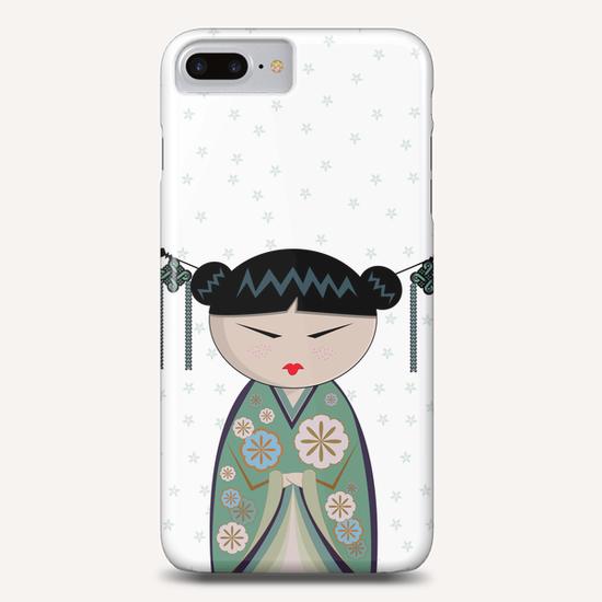 Green kokeshi Phone Case by PIEL Design