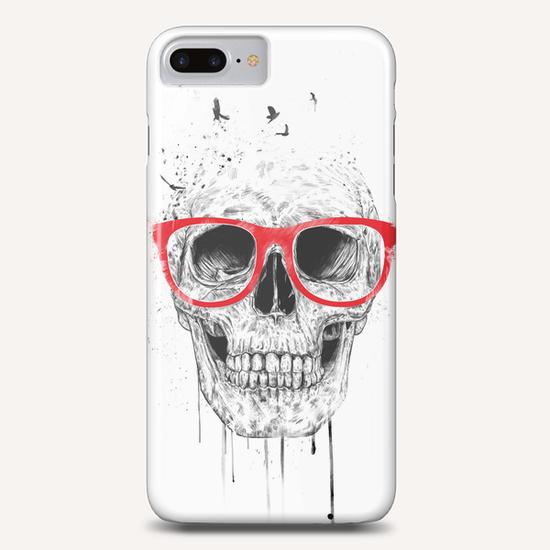 Skull with red glasses Phone Case by Balazs Solti