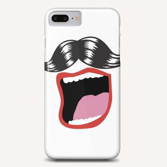 Moustache Mouth Phone Case by Alex Xela