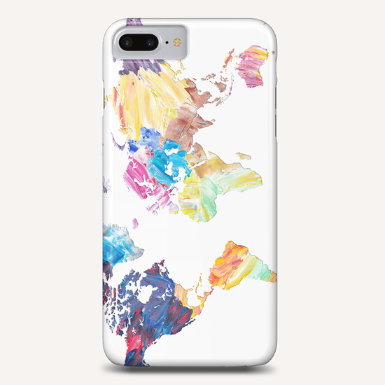 Abstract Colorful World Map Phone Case by Art Design Works