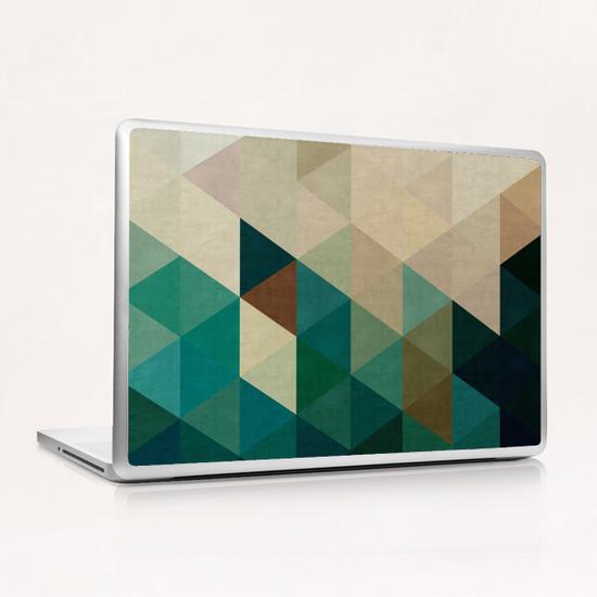 Green Triangular Pattern Laptop & iPad Skin by Vitor Costa