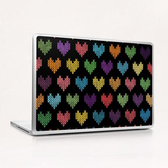 Colorful Knitted Hearts X 0.4 Laptop & iPad Skin by Amir Faysal