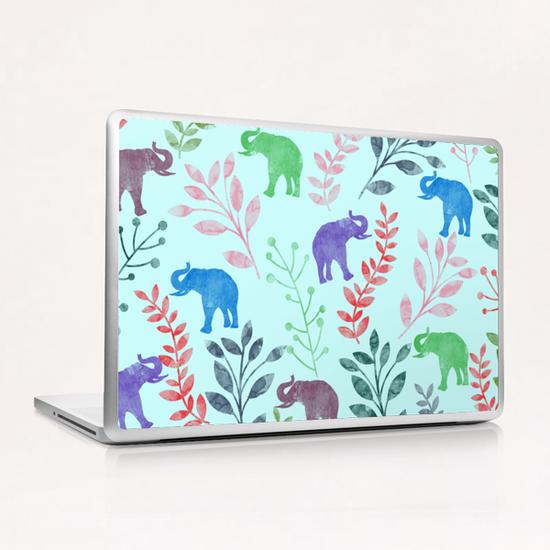 Floral and Elephant X 0.2 Laptop & iPad Skin by Amir Faysal