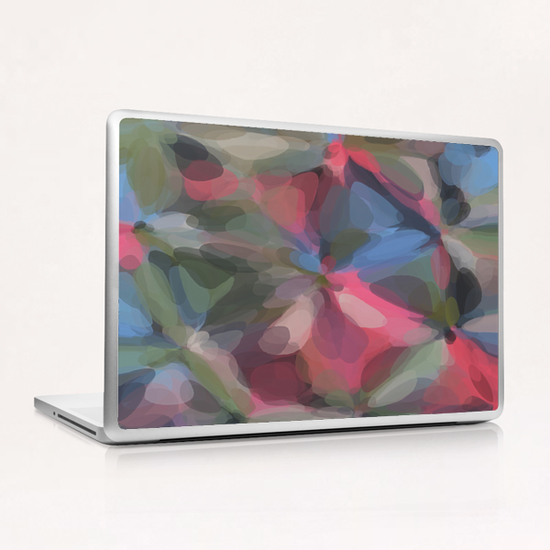 circle pattern abstract background in green pink blue Laptop & iPad Skin by Timmy333