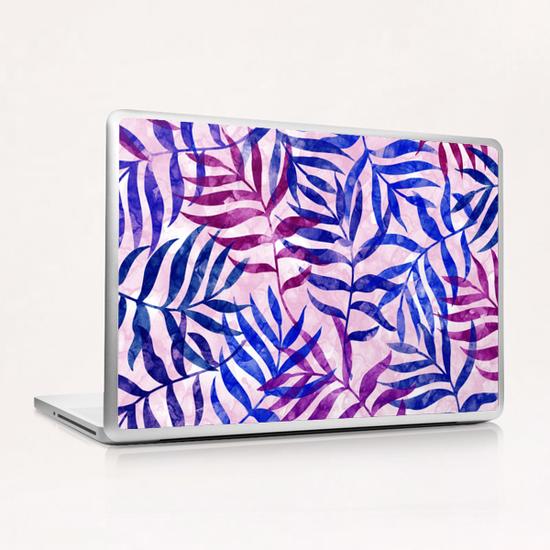 Watercolor Tropical Palm Leaves X 0.1 Laptop & iPad Skin by Amir Faysal