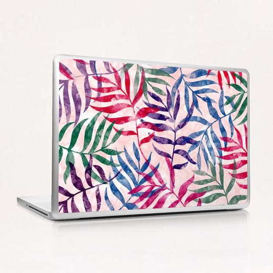 Watercolor Tropical Palm Leaves X 0.3 Laptop & iPad Skin by Amir Faysal