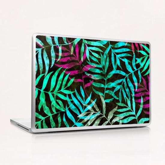 Watercolor Tropical Palm Leaves X 0.5 Laptop & iPad Skin by Amir Faysal