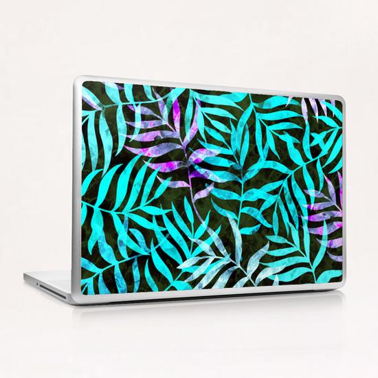 Watercolor Tropical Palm Leaves X 0.4 Laptop & iPad Skin by Amir Faysal