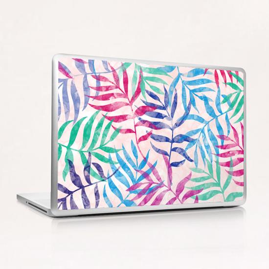 Watercolor Tropical Palm Leaves Laptop & iPad Skin by Amir Faysal