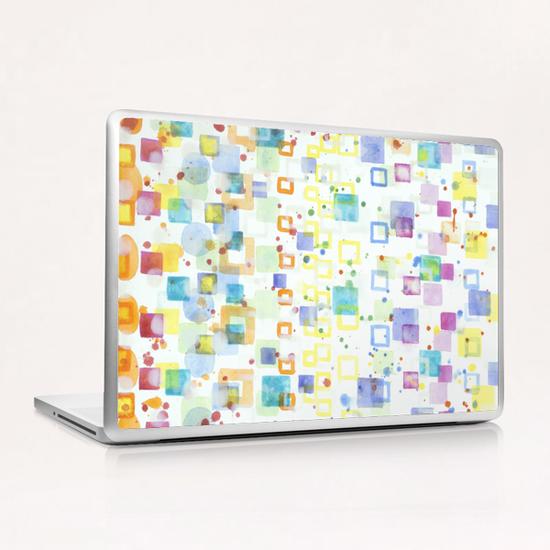 Light Squares with Drops Pattern  Laptop & iPad Skin by Heidi Capitaine