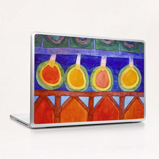 Cabins With Festive Lights Laptop & iPad Skin by Heidi Capitaine