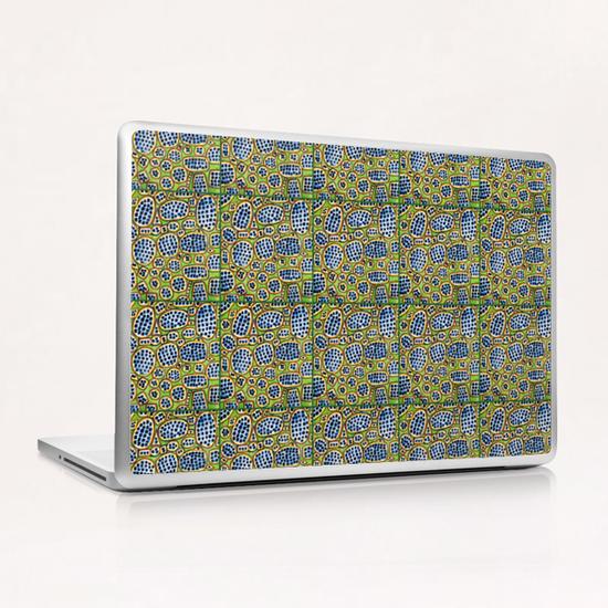 Blue-Black Seeds Pattern Laptop & iPad Skin by Heidi Capitaine