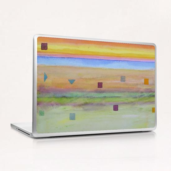 Romantic Landscape combined with Geometric Elements Laptop & iPad Skin by Heidi Capitaine