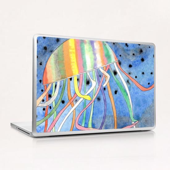 Rainbow Colored Jelly Fish  Laptop & iPad Skin by Heidi Capitaine