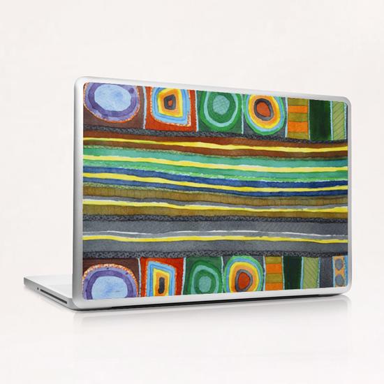 Symmetrical Bordered Stripes Laptop & iPad Skin by Heidi Capitaine