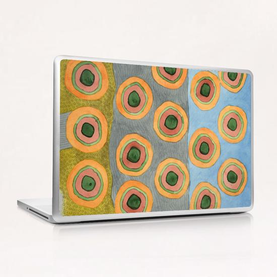 Circles in Front of the Beach  Laptop & iPad Skin by Heidi Capitaine