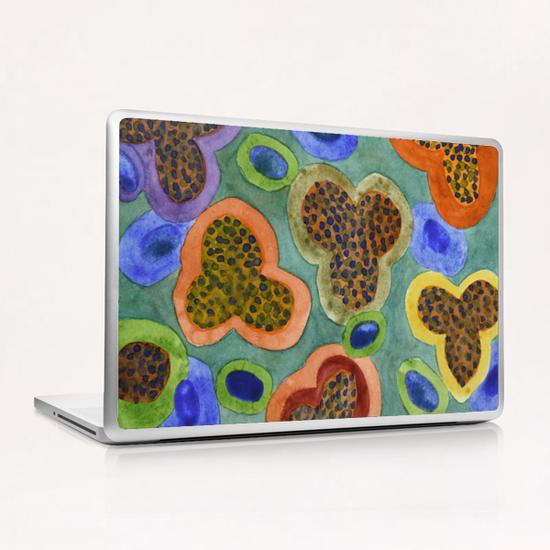 Summerly Blossoms and Olives Pattern  Laptop & iPad Skin by Heidi Capitaine