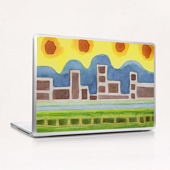 Surreal Simplified Cityscape  Laptop & iPad Skin by Heidi Capitaine