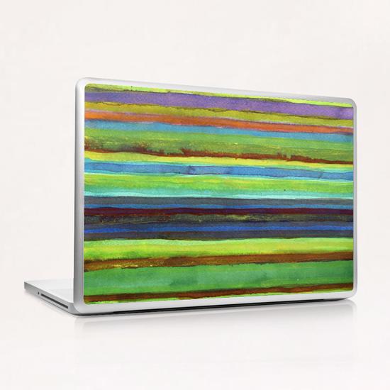 Colorful Horizontal Stripes  Laptop & iPad Skin by Heidi Capitaine