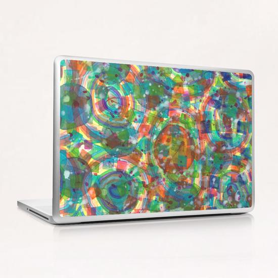 Circles And Squares under Clouds  Laptop & iPad Skin by Heidi Capitaine