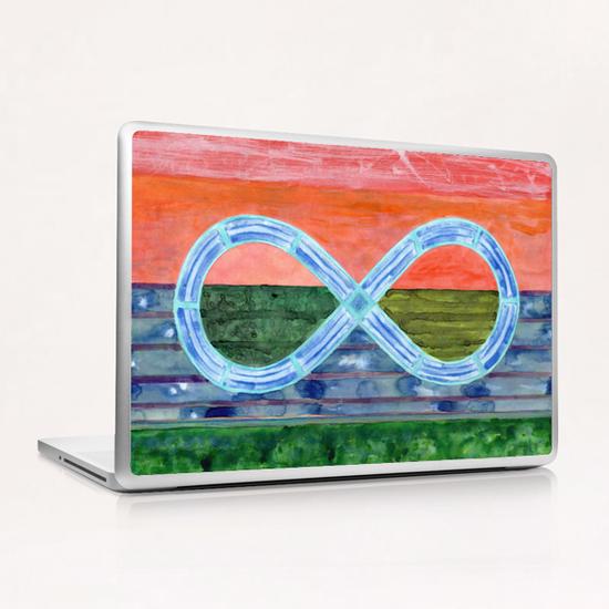 Eternity Symbol over flat Landscape  Laptop & iPad Skin by Heidi Capitaine