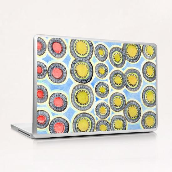 Yellow and Red Sunshine Pattern  Laptop & iPad Skin by Heidi Capitaine