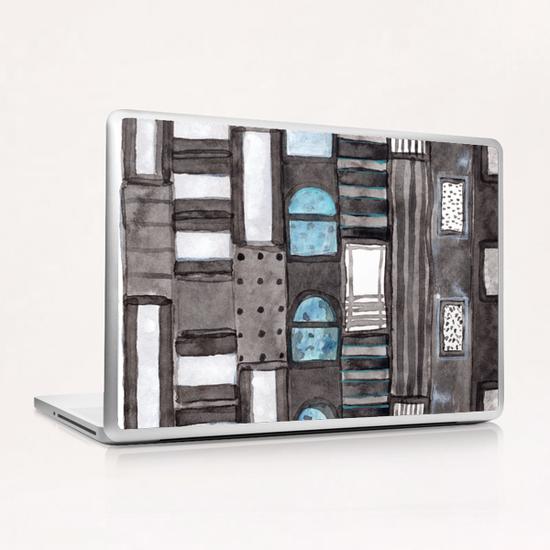 Gray Facade with Lighted Windows  Laptop & iPad Skin by Heidi Capitaine