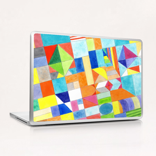 Playful Colorful Architectural Pattern  Laptop & iPad Skin by Heidi Capitaine